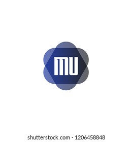 Initial Letter Logo MU Template Design