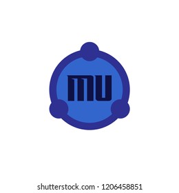 Initial Letter Logo MU Template Design