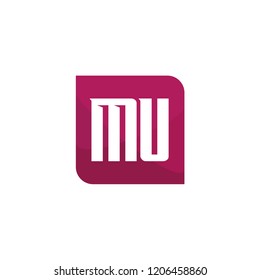 Initial Letter Logo MU Template Design