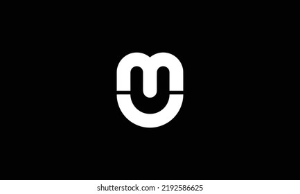  Initial Letter Logo MU, UM, Logo Template 