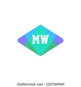 Initial Letter Logo MW Template Design