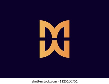 initial letter logo MW, WM, logo template