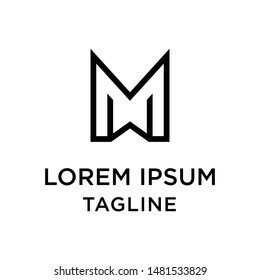 initial letter logo MW, WM, logo template 