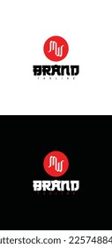 initial letter logo "MW" for your company or brand