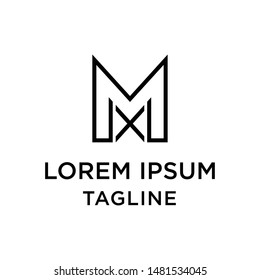 initial letter logo MX, XM, logo template 