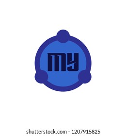 Initial Letter Logo MY Template Design