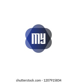 Initial Letter Logo MY Template Design