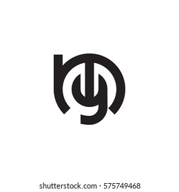 initial letter logo my, ym, y inside m rounded lowercase black monogram