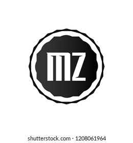 Initial Letter Logo MZ Template Design