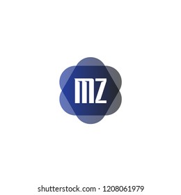 Initial Letter Logo MZ Template Design
