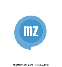 Initial Letter Logo MZ Template Design