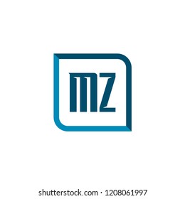 Initial Letter Logo MZ Template Design