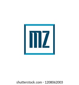 Initial Letter Logo MZ Template Design