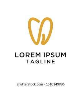 initial letter logo N Dental, logo template