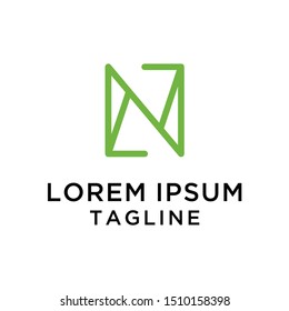 initial letter logo N, logo template