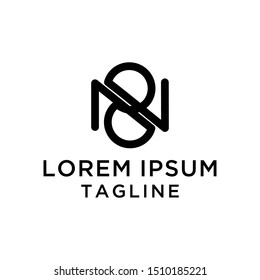 initial letter logo N8, logo template