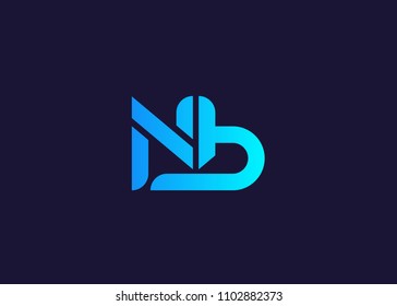 initial letter logo NB, logo template