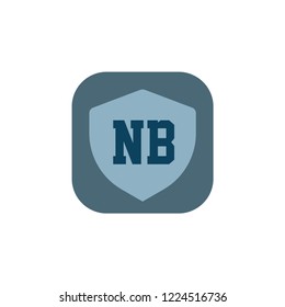 Initial Letter Logo NB Template Design