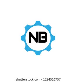 Initial Letter Logo NB Template Design