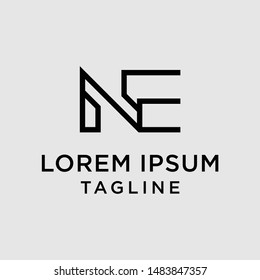 initial letter logo NE, EN, logo template