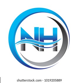 Initial Letter Logo Nh Company Name Stock Vector (Royalty Free ...