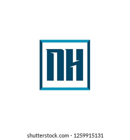 Initial Letter Logo NH Template Design