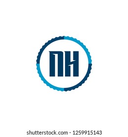 Initial Letter Logo NH Template Design