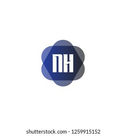 Initial Letter Logo NH Template Design