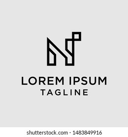 initial letter logo NI, IN, logo template 