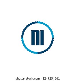 Initial Letter Logo NI Template Design