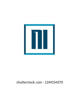 Initial Letter Logo NI Template Design