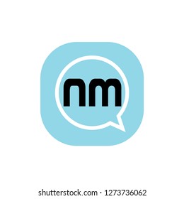 Initial Letter Logo NM Template Design