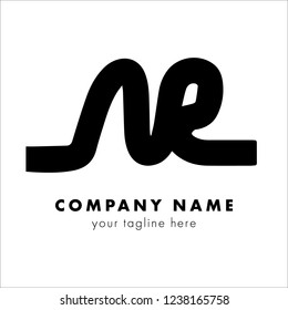 initial letter logo nr, rn, logo template