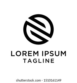 initial letter logo NS, SN, logo template