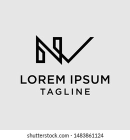 initial letter logo NV, VN, logo template 