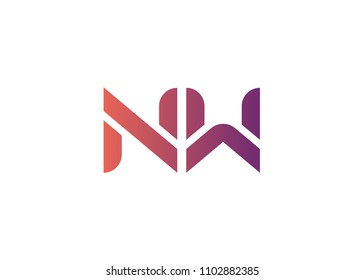 initial letter logo NW, logo template