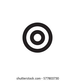 initial letter logo o inside circle shape, oo, o inside o rounded lowercase black monogram