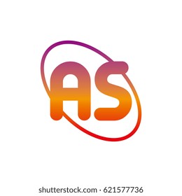 initial letter as logo on white background