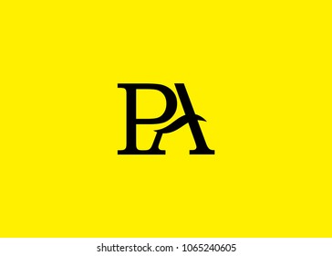 initial letter logo PA, AP, logo template