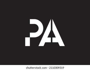 Anfangsbuchstaben Logo pa, Karte, Logo-Vorlage