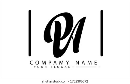 Initial Letter Logo Pa Logo Template Stock Vector (Royalty Free ...