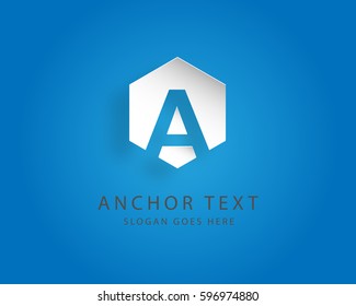 Initial Letter A logo with paper art