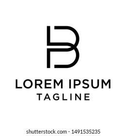 initial letter logo PB, BP, logo template