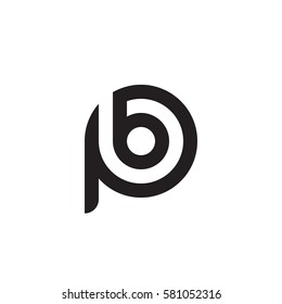 Initial Letter Logo Pb Bp B Stock Vector (Royalty Free) 581052316 ...