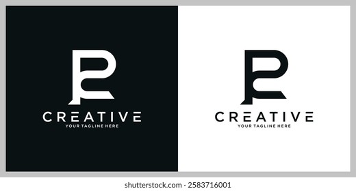 Initial letter logo PC, CP, template logo design vector