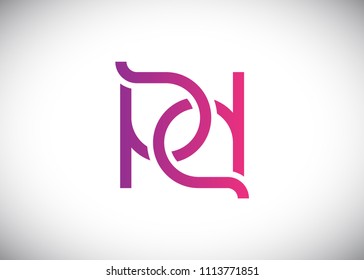 Initial letter logo PD, DP, logo template