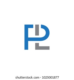 initial letter logo PL