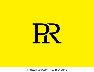 initial letter logo PR, RP, logo template