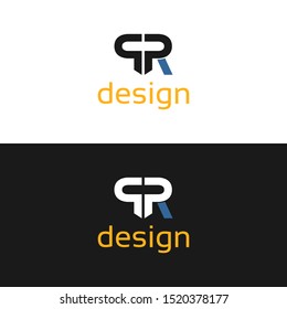 initial letter logo PR, RP, logo template