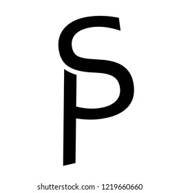 initial letter logo ps, sp, logo template